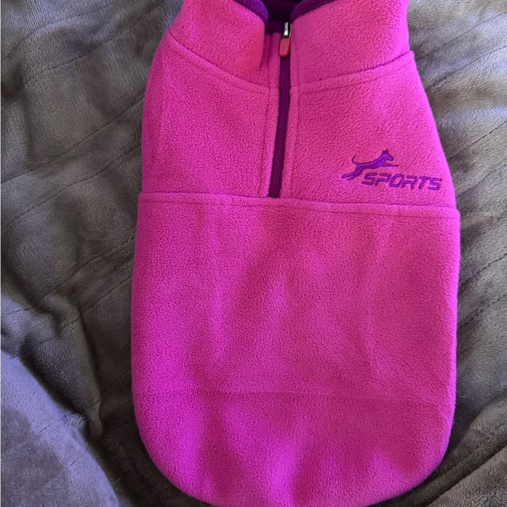 Pink Fleece Dog Jacket